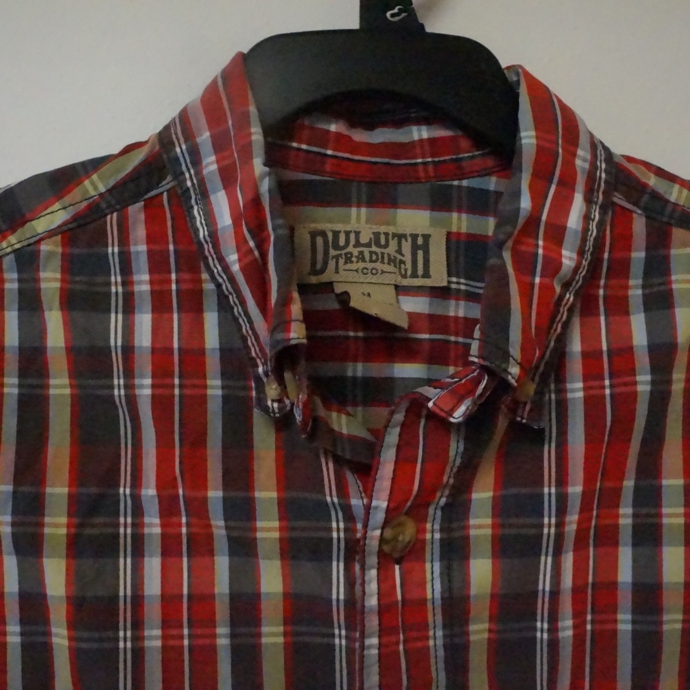 Duluth Trading Mens Plaid Shirt M - Picture 2 of 5